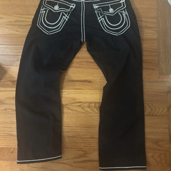 True Religion Black Jeans with Contrasting Stitching - Picture 1 of 3